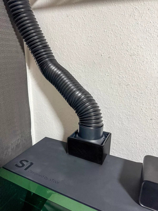 xTool S1 Entlüftungsschlauch Adapter Platzsparend Schlauch Laser Zubehör Abluft